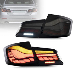 VLAND GTS OLED STYLE SMOKED Tail Lights For 2011-17 BMW5 F10 F18 M5 w/Sequential