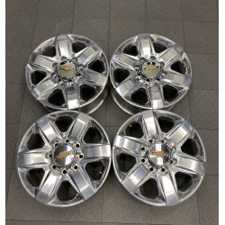 96486 CHEVY SILVERADO 2500 3500 POLISHED 20"  WHEELS SET 84310403