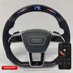 Carbon Fiber LED Steering Wheel FOR AUDI A6 RS6 RS7 A7 LED Display RS3 RS4 S3 S4