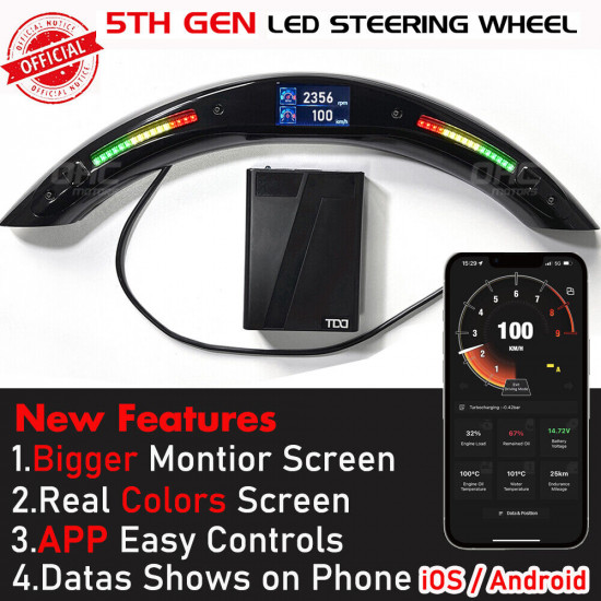 Carbon Fiber LED Steering Wheel FOR AUDI A6 RS6 RS7 A7 LED Display RS3 RS4 S3 S4