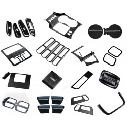 33PCS Black titanium Car interior kit Cover Trim For Toyota Highlander 2015-2019