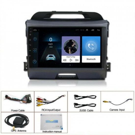 9''Android 10.0 2Din Car Radio Carplay MP5 2+32 GPS Wifi For 11-16 Kia Sportage