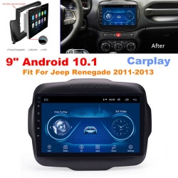 9" Android10.1 Carplay DSP Car Stereo Radio GPS Wifi Fit For Jeep Renegade 11-13