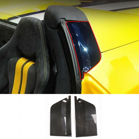 For Ferrari 458 2011-15 Dry Carbon Fiber Car Window B Pillar Cover Trim Sticker